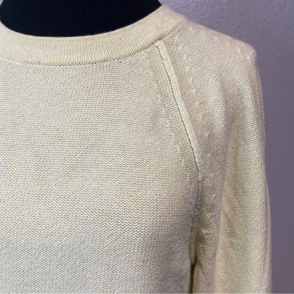 Anthropologie Emily Green Cotton Sweater Tie at Neck Back Size XS - Picture 3 of 9